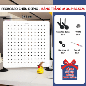 Pegboard chân đứng 36.5x36.5cm trắng