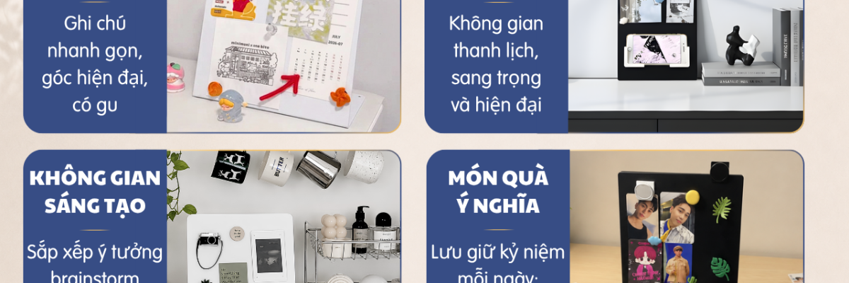 Bảng nam châm ghi chú màu đen sang trọng Dola Home