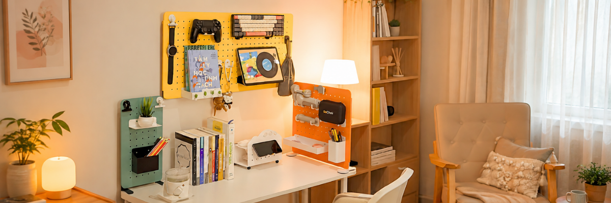 Bảng lỗ Pegboard treo tường Dola Home - Tổng hợp