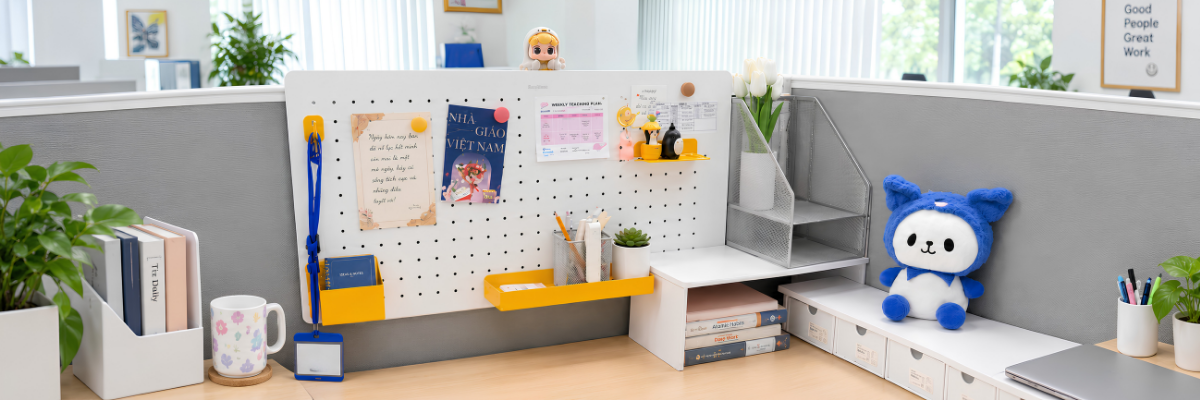 Bảng Lỗ Pegboard móc U vách ngăn - Tổng hợp