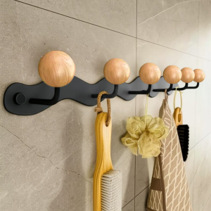 Móc treo lượn sóng nút tròn đen và trắng Dola Home