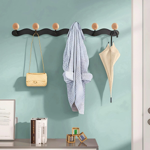 Móc treo lượn sóng nút tròn đen và trắng Dola Home