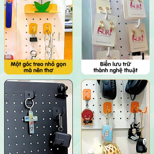 Móc treo Pegboard ngắn và dài Dola Home | Phù hợp hầu hết bảng lỗ kim loại