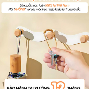 Móc treo tường lượn sóng nút gỗ trụ Dola Home