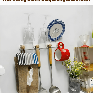 Móc treo tường 9 móc và 11 nút vòng cung Dola Home