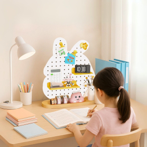 Bảng Thỏ Trắng - Pegboard khay gỗ/chân đứng kim loại Dola Home