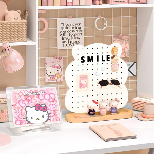 Bảng Gấu Trắng – Pegboard khay gỗ/chân đứng kim loại Dola Home
