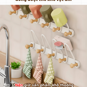 Móc treo tường 9 móc và 11 nút vòng cung Dola Home