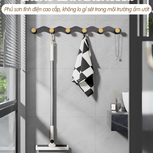Móc treo tường lượn sóng nút gỗ trụ Dola Home