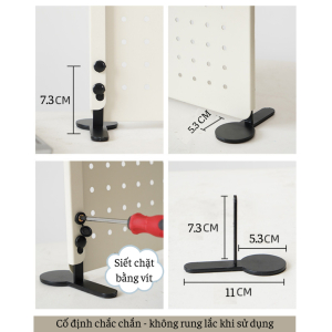 Bảng lỗ Pegboard chân đứng để bàn Dola Home