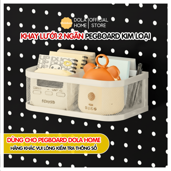 Khay lưới 2 ngăn | Phụ kiện chỉ dành cho Pegboard Dola Home