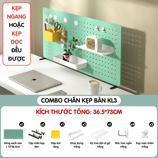 Combo Pegboard kẹp bàn - KL3