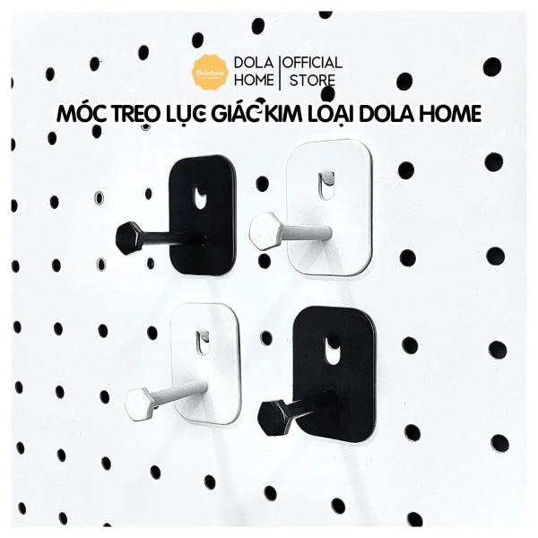 Móc treo lục giác Dola Home | Phù hợp hầu hết bảng lỗ kim loại