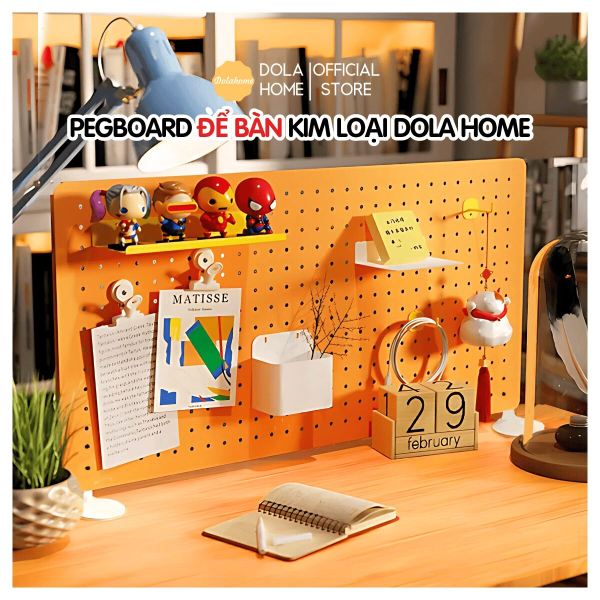 Bảng lỗ Pegboard chân đứng để bàn Dola Home