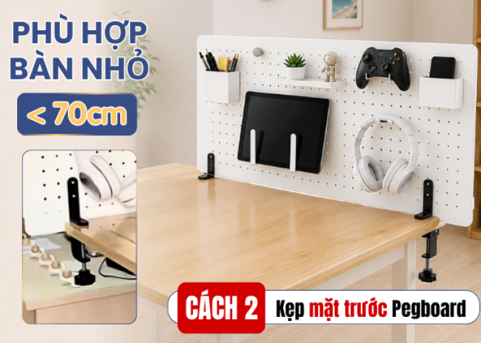Kẹp mặt trước Pegboard