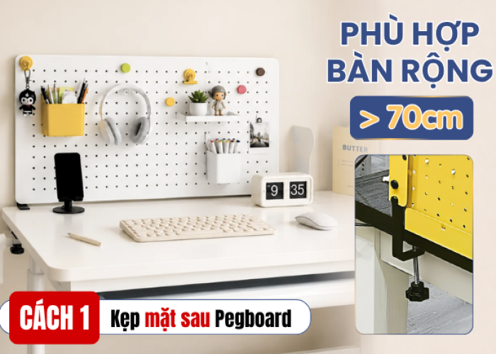 Kẹp mặt sau Pegboard