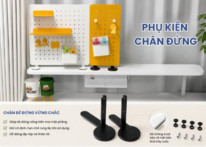Phụ kiện chân đứng Pegboard để bàn