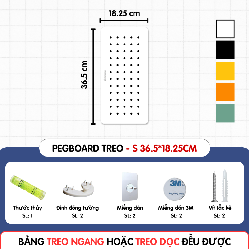 Bảng S 18.25*36.5cm - Treo tường