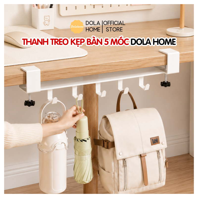 Thanh treo kẹp bàn 5 móc Dola Home