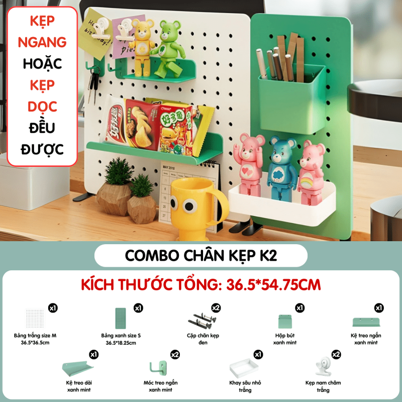Combo Pegboard kẹp bàn - K2