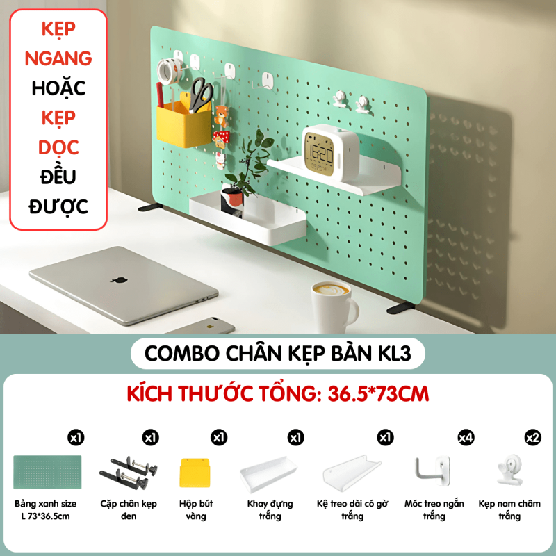 Combo Pegboard kẹp bàn - KL3