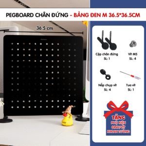 Pegboard chân đứng 36.5x36.5cm đen