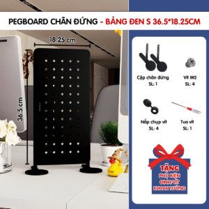 Pegboard chân đứng 36.5x18.25cm đen