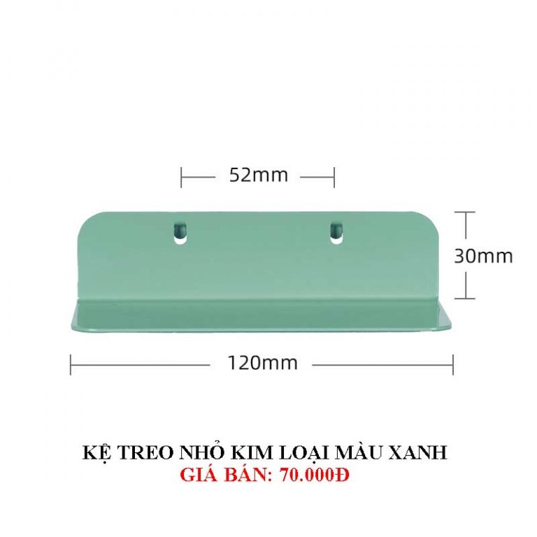 Kệ treo ngắn xanh mint