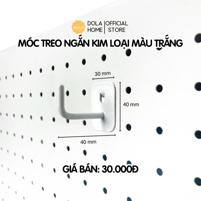 Móc treo ngắn trắng