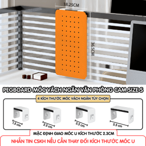 Pegboard móc U vách ngăn - S cam