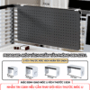 Pegboard móc U vách ngăn - L đen