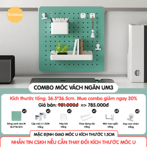 Combo Pegboard móc U vách ngăn - UM3