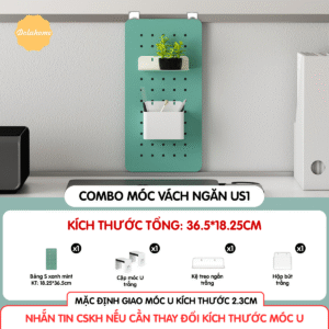 Combo Pegboard móc U vách ngăn - US1