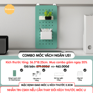 Combo Pegboard móc U vách ngăn - US1
