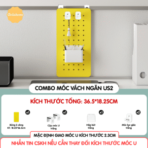 Combo Pegboard móc U vách ngăn - US2