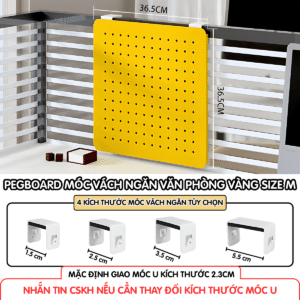 Pegboard móc U vách ngăn - M vàng