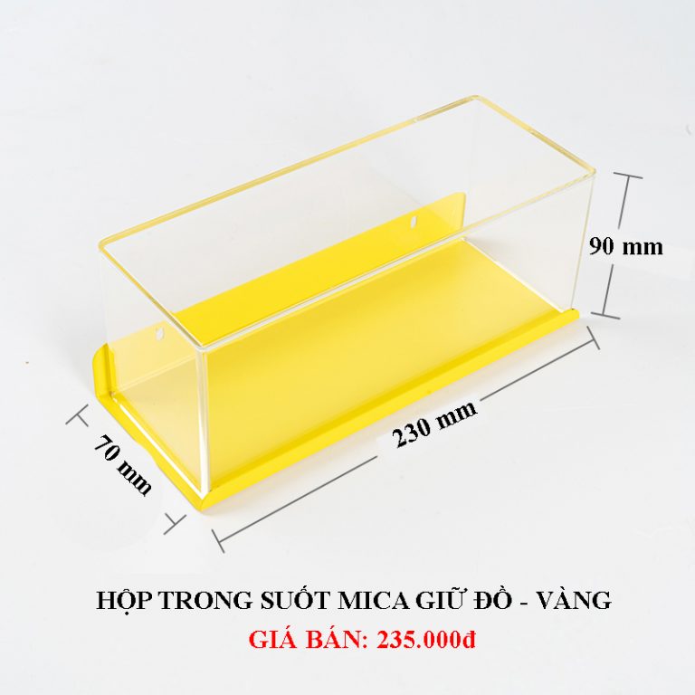 Hộp đựng mica vàng