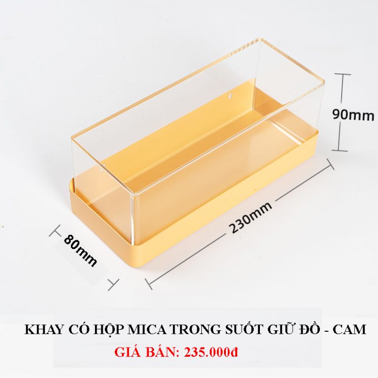 Kệ đựng mica cam