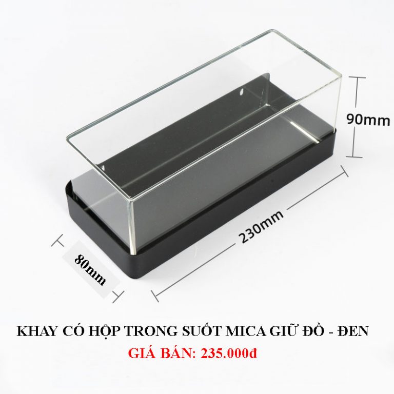 Khay đựng mica đen