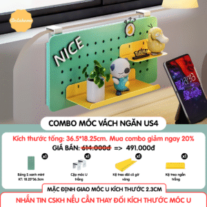 Combo Pegboard móc U vách ngăn - US4