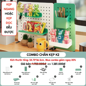 Combo Pegboard kẹp bàn - K2
