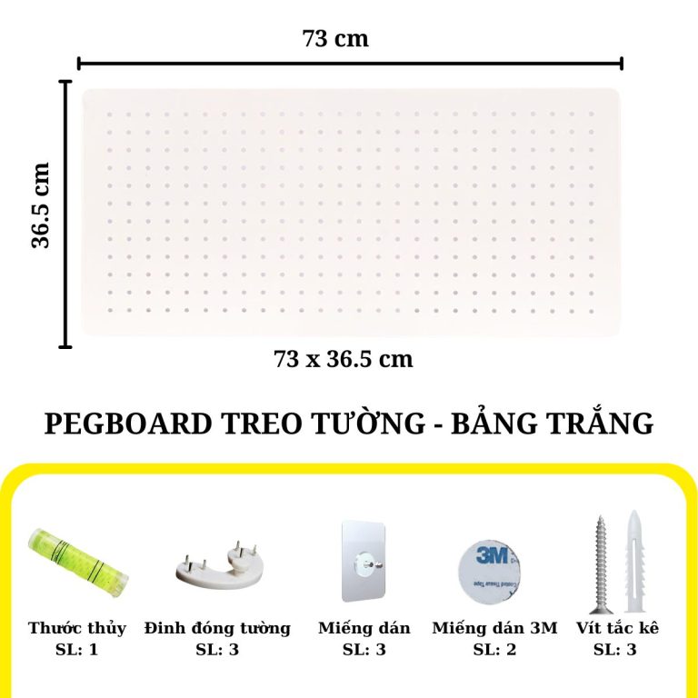 Trắng - KT 73x36.5cm