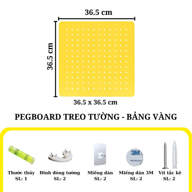 Bảng 36.5*36.5cm - vàng