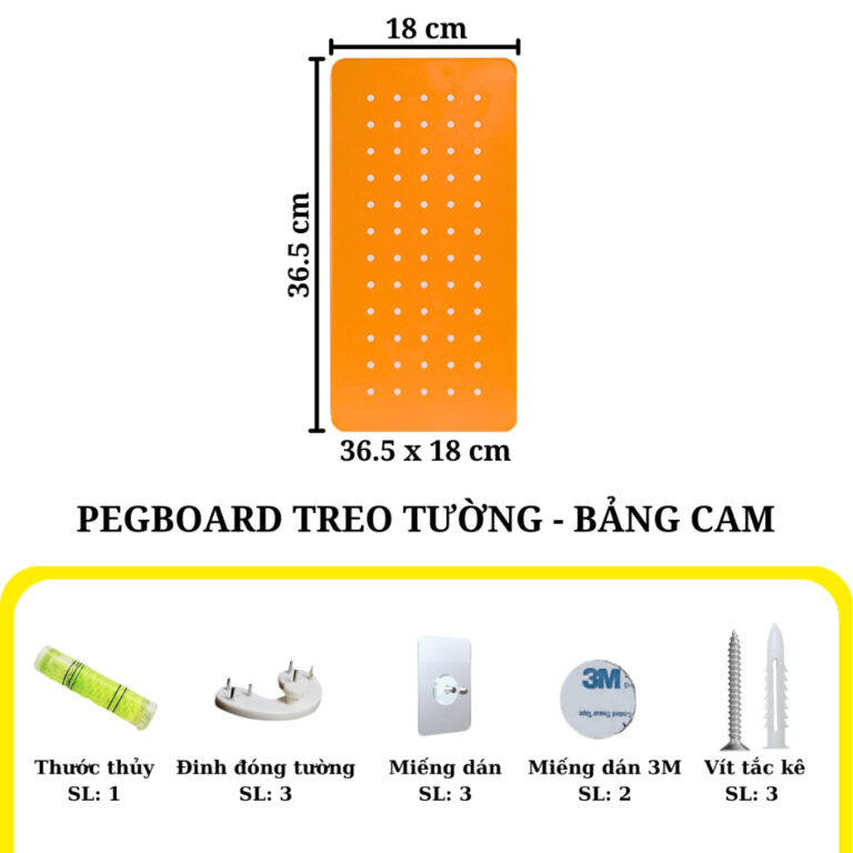 Bảng 36.5*18cm - cam