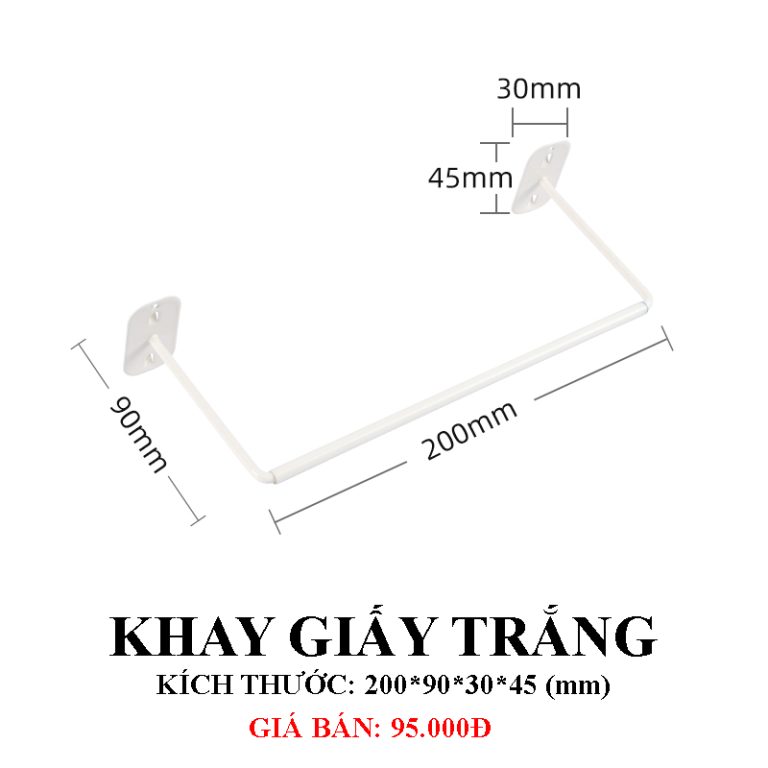 Móc khăn giấy trắng