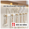 Móc treo tường 9 móc và 11 nút vòng cung Dola Home