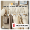 Móc treo tường 9 móc và 11 nút vòng cung Dola Home