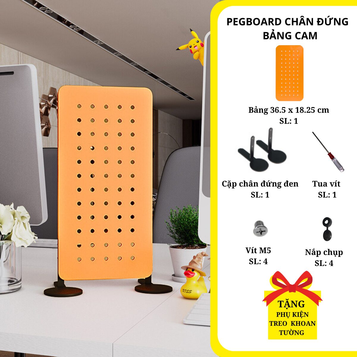 Combo bảng chân đứng 36.5*18.25cm cam