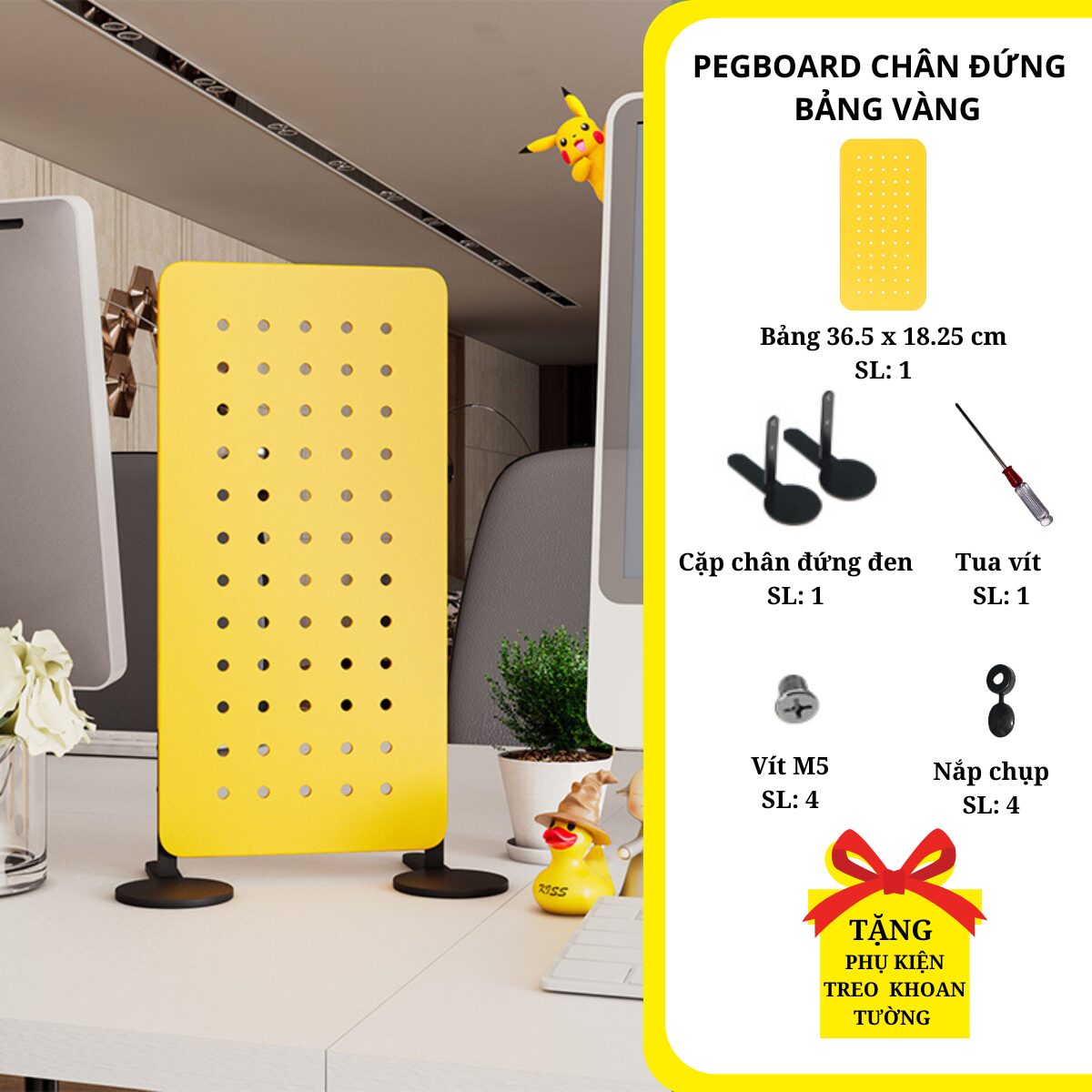 Combo bảng chân đứng 36.5*18.25cm vàng