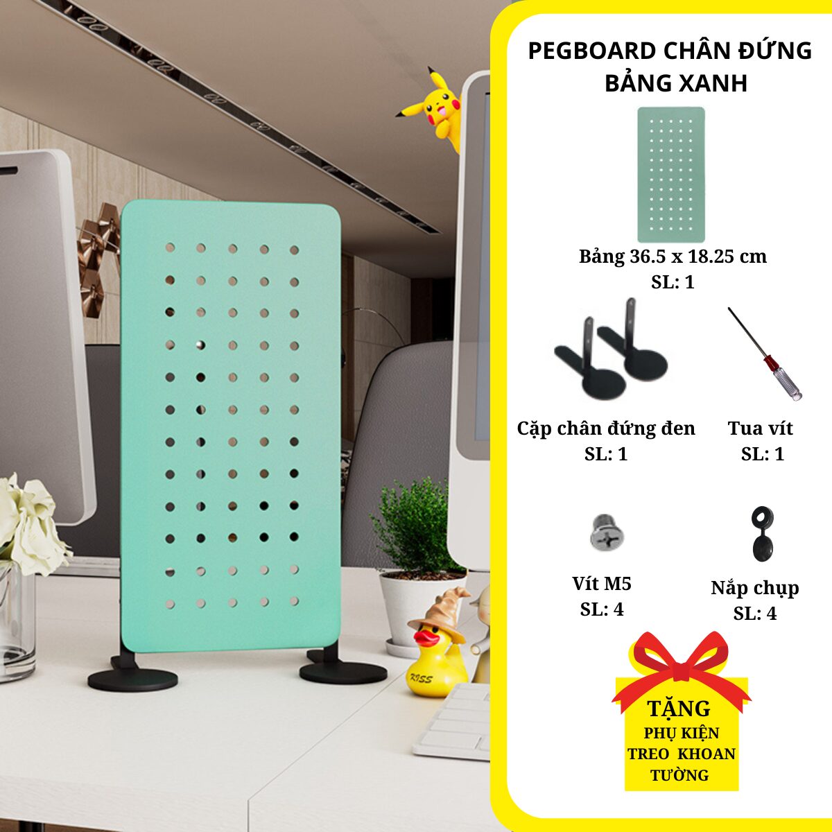 Combo bảng chân đứng 36.5*18.25cm xanh mint